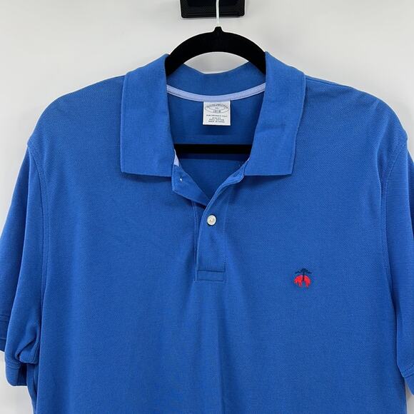 Brooks Brothers Slim Fit Performance Polo - Blue/Red - XL - Picture 2 of 5